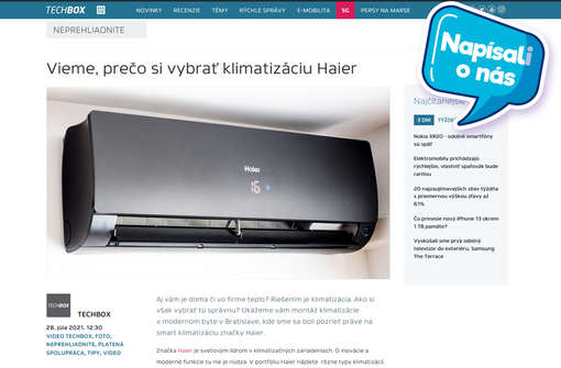 Vieme, prečo si vybrať klimatizáciu Haier